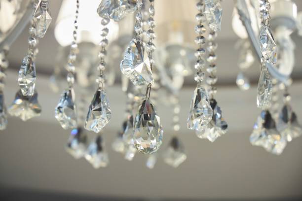 istock A chandelier with many crystal pieces hanging from it 2163730300