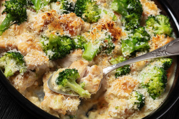 istock Chicken Divan with broccoli and panko, top view 2163732572