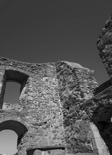 Low angle view of a ruin against sky