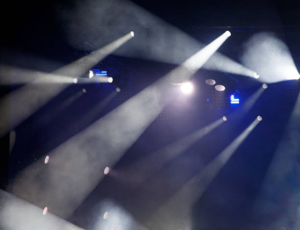 istock Blue light at a concert. Abstract background 2163733770
