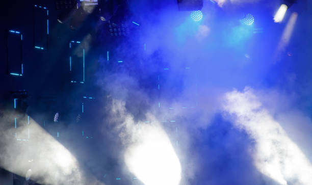 istock Blue light at a concert. Abstract background 2163733771