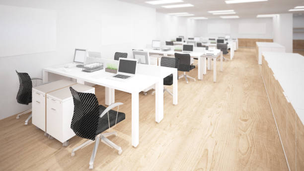 istock Office space for employees to work and corridor,Work area decorated in loft style,3d rendering 2163733788