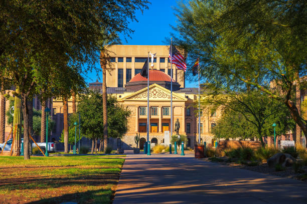 istock Arizona State Capitol in Phoenix, viewed from Wesley Bolin Memorial Plaza 2163738285