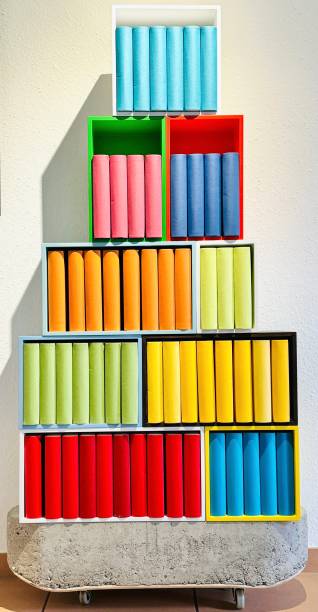istock Generic colorful books in colorful shelves 2163743302