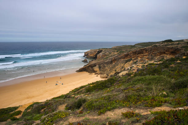 istock Beautiful Monte Clerigo Beach on a cloudy day 2163743598