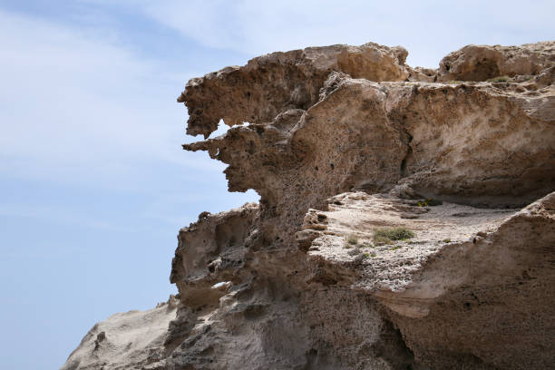 Fossilized Sand Dunes in Los Escullos Beach in Cabo de Gata, Almeria