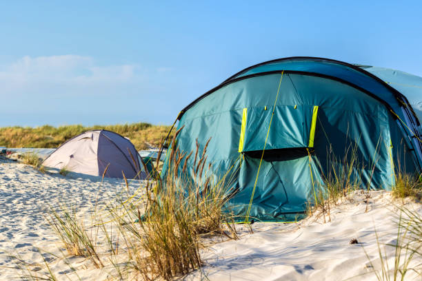 istock Tent in the sand dunes 2163754297