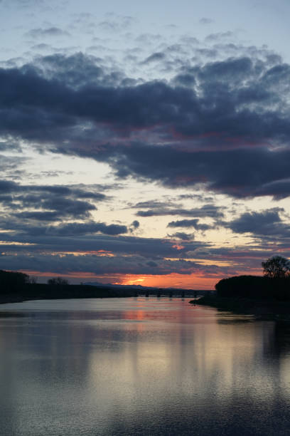 Meric River in Edirne City, Turkiye