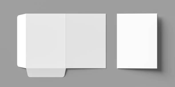 istock Draft folder mock up. Reinforced folder mock up isolated on white background. 3D illustration 2163759177
