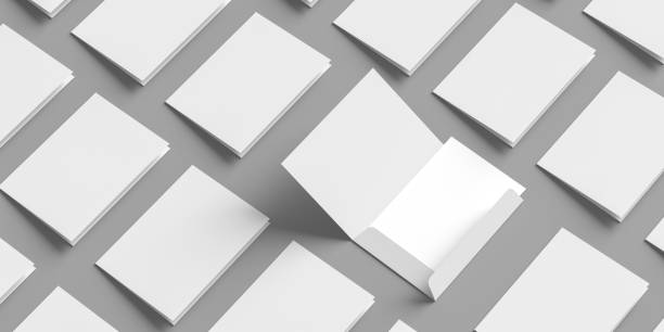 istock Draft folder mock up. Reinforced folder mock up isolated on white background. 3D illustration 2163759232
