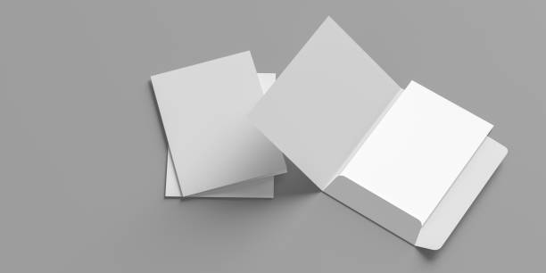 istock Draft folder mock up. Reinforced folder mock up isolated on white background. 3D illustration 2163759235