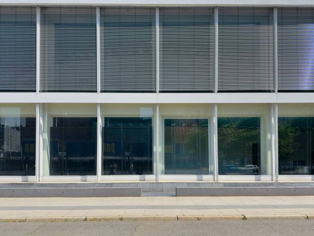 A contemporary architectural design showcases a building's exterior