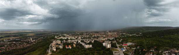 istock Super wide angle panorama of a super cell storm 2163782188