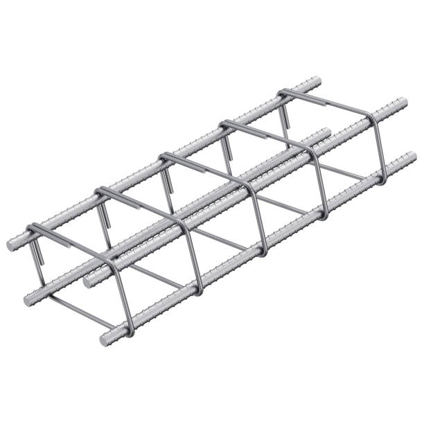 istock 3D Reinforced Concrete Column with Isolated White Background 2163787043