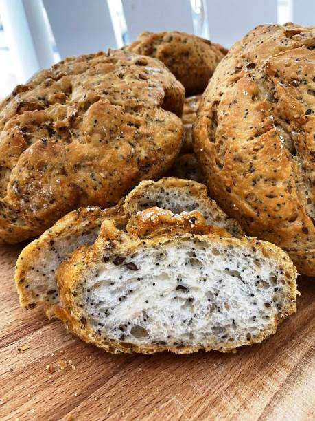Poppy chia sunflower seed breads