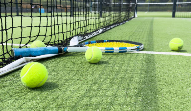 istock Close up Tennis racket and ball 2163797382