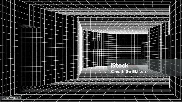 Abstract Y2k Styled Computer Background Scifi Architecture Interior ...