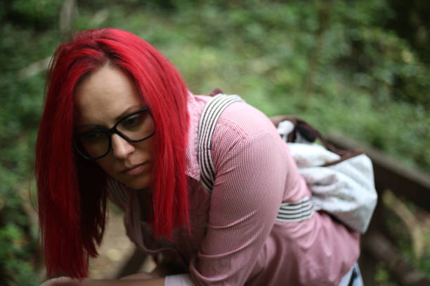 Young Woman with Backpack Outdoors