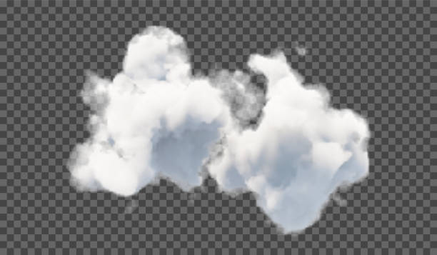 istock Transparent special effect stands out with fog or smoke. White cloud vector, fog or smog 2163803115