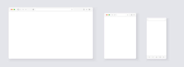 web browser, internet browser search engine. search bar for ui ux design and web site. search address and navigation bar icon. collection of search form templates for websites - www stock illustrations