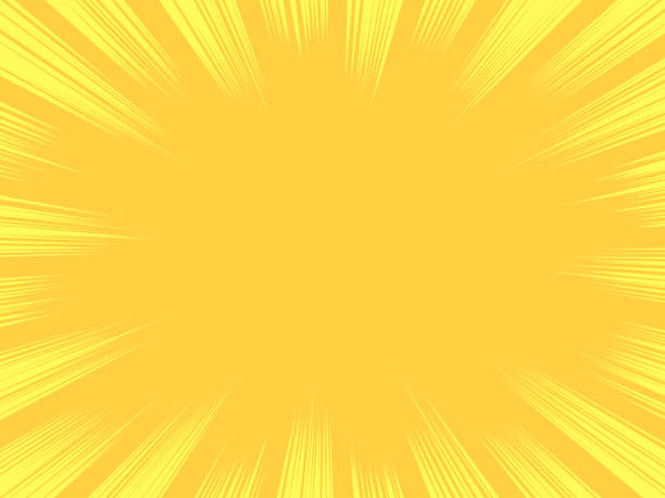 Sun Glow Warmth Yellow Summer Cartoon Color Excitement Explosion Abstract Background Blast zap explosion excitement abstract background design. cartoon of the summer for kids stock illustrations