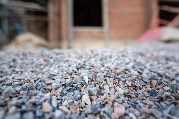 istock Bulk of crushed rock for building construction. 2163804633