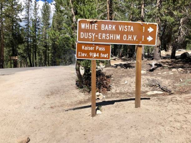 istock Plaque on the road in Kaiser Pass- Shaver lake. 2163804961