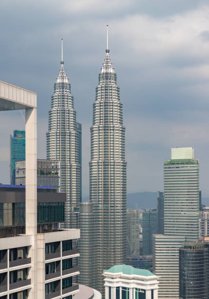 A picture of the Petronas Twin Towers as seen from afar.