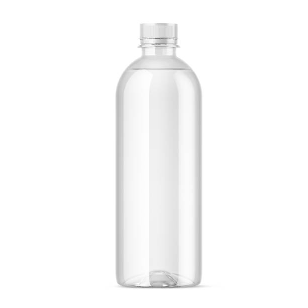 water in blank plastic bottle with cap on white background, 3d illustration, 3d rendering, Mockups for Branding and Packaging DesignMockups for Branding and Packaging Design