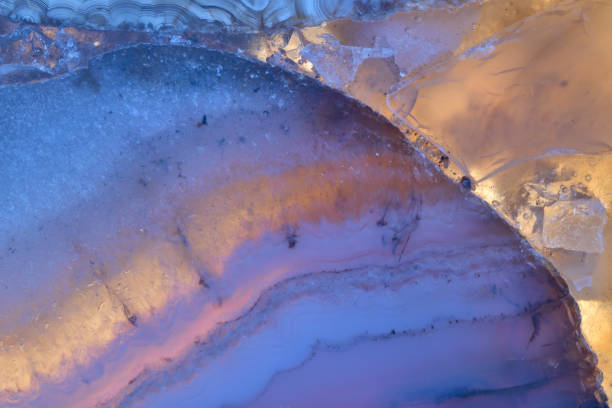 istock Beautiful curly marble stone with colorful veins. 2163811711