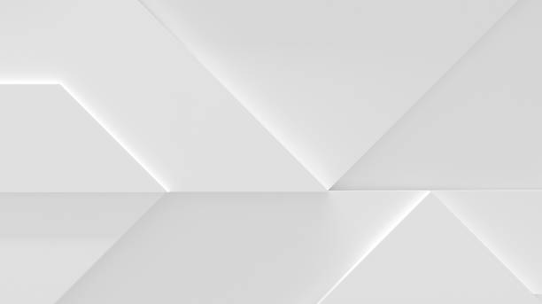 Futuristic 3D Background of White Panels with Soft Shadows