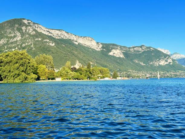 Lake Annecy (France) on a hot summer day