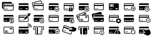 ilustraciones, imágenes clip art, dibujos animados e iconos de stock de ðñð°ñð¸ðºð° ð¸ ð¸ð»ð»ññññð°ñð¸ð¸ - tarjeta de crédito