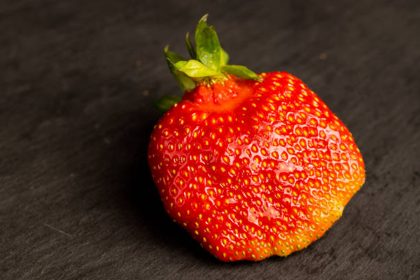 fresh red strawberries on the table, clean washed ripe red strawberries during cooking