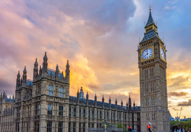 istock Big Ben (Elizabeth) tower at sunset, London, UK 2163838740