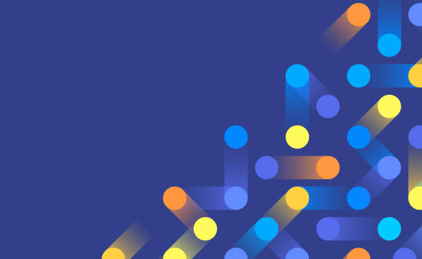 stockillustraties, clipart, cartoons en iconen met modern connection ai circuit digital data abstract background - de puntjes verbinden