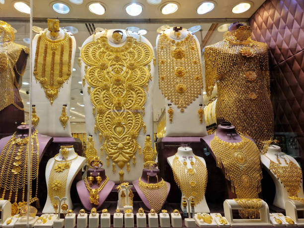 Golden Splendor, Exquisite handcrafted gold jewelry displayed in the bustling streets and traditional workshops of Istanbul.