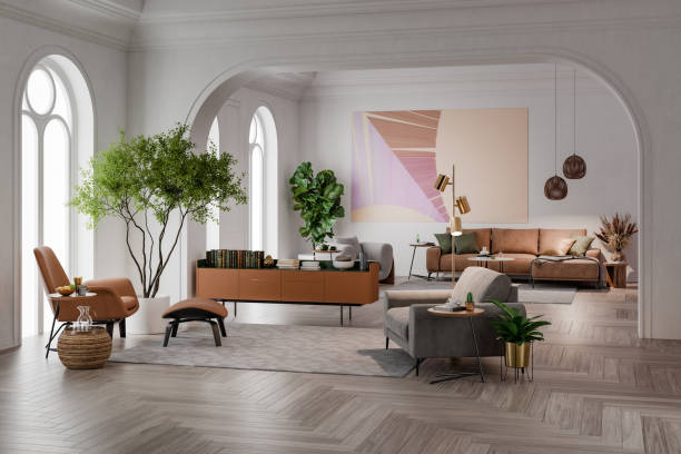 istock Classic style interior living room architecture 2163849759