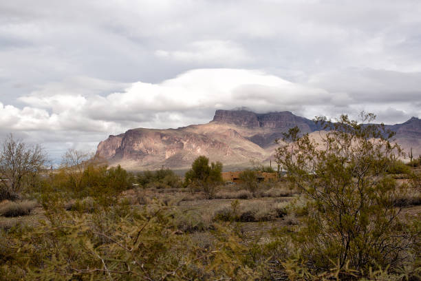 istock Looking towards the Superstition Mountain ranges near Phoenix 2163851919