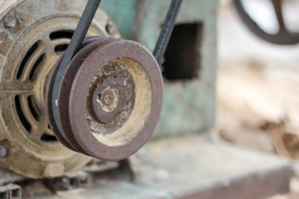 old Pulley and belt transmission