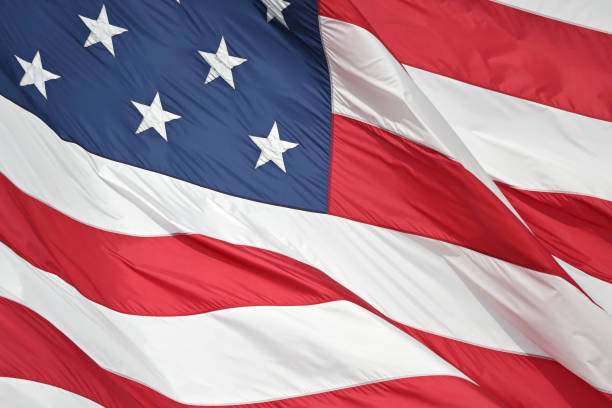 istock Closeup of American Flag 2163858679
