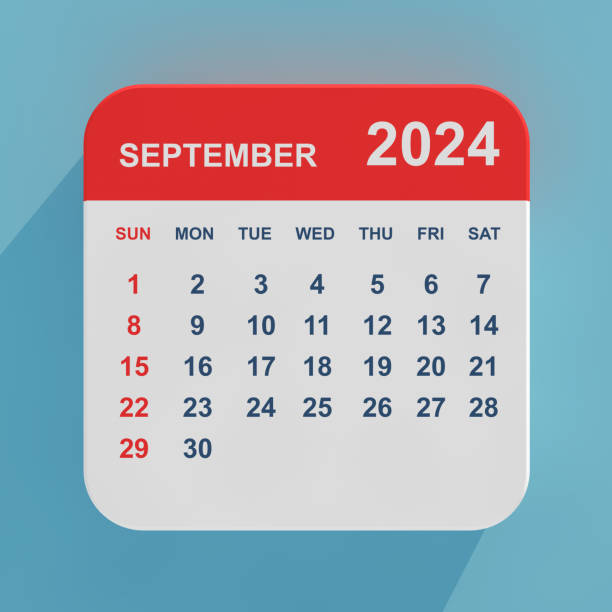 istock Flat Icon Calendar September 2024. 3d Rendering 2163859572