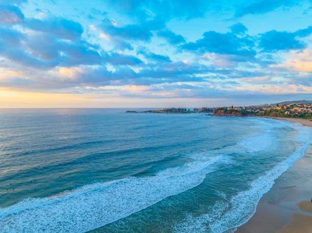 istock Aerial sunrise views over Bombo Beach at Kiama 2163859810