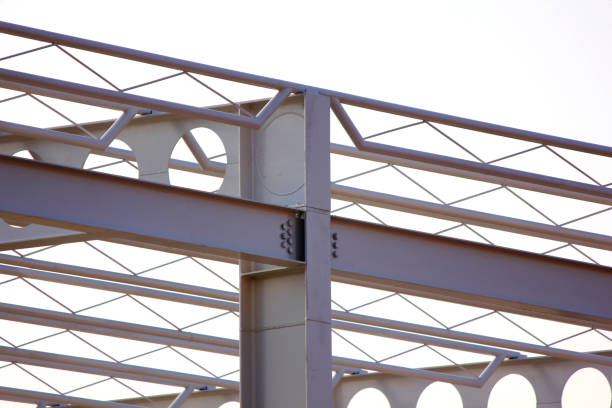 istock steel structure design steel welding geometric shape abstract pattern background 2163867319