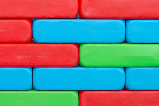 Empty copy space kinder background. Kindergarten blank blocks.