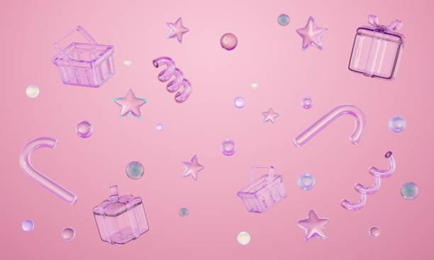istock 3d geometric shapes on a pink background. 2163881720