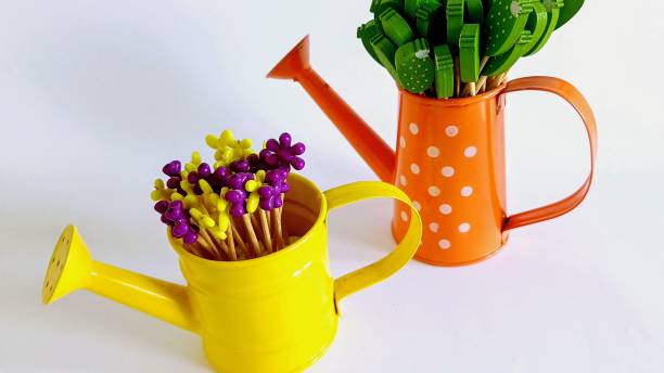 istock Cocktail toothpicks in a decorative small watering can 2163886206