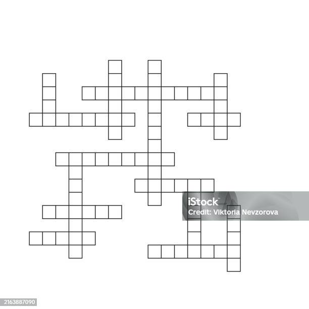 Crosswords Pattern Crossword Puzzle Template With Blank Word Grid Pattern For Newspaper ...