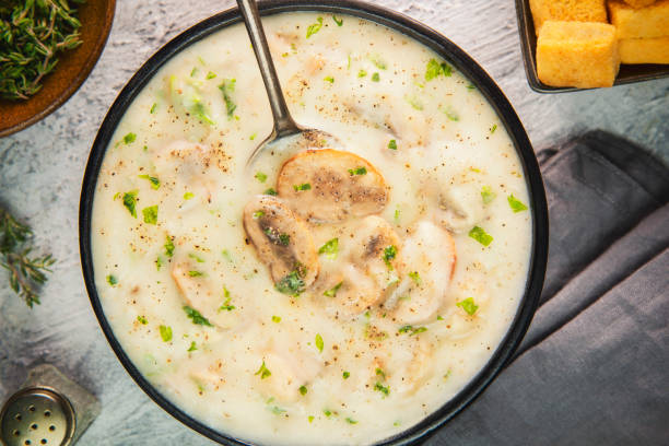 istock Middle Eastern Creamy Mushroom Soup 2163888423