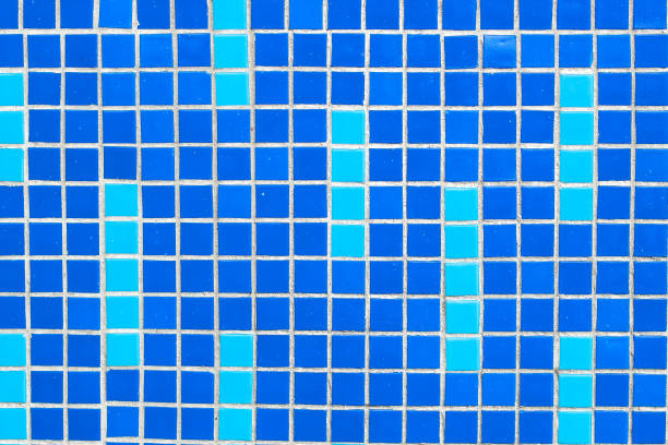 istock Texture of blue mosaic tiles, close-up 2163893076